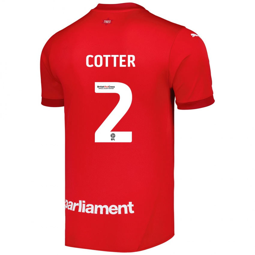 Niño Camiseta Barry Cotter #2 Rojo 1ª Equipación 2024/25 La Camisa Chile