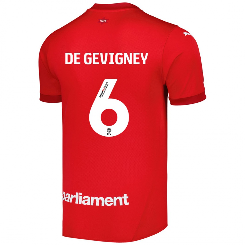 Niño Camiseta Maël De Gevigney #6 Rojo 1ª Equipación 2024/25 La Camisa Chile