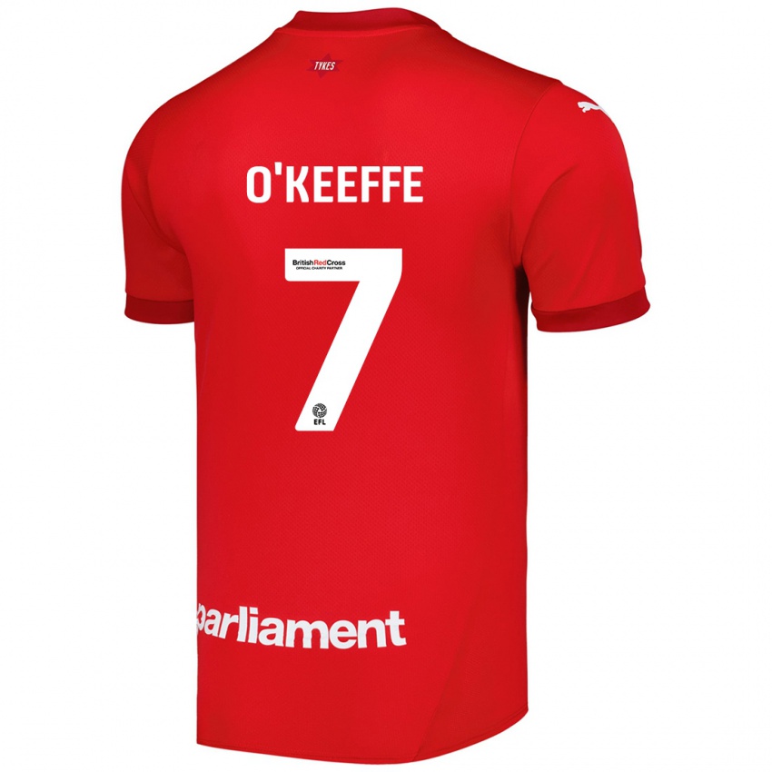 Niño Camiseta Corey O'keeffe #7 Rojo 1ª Equipación 2024/25 La Camisa Chile