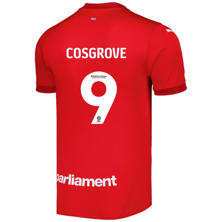 Niño Camiseta Sam Cosgrove #9 Rojo 1ª Equipación 2024/25 La Camisa Chile