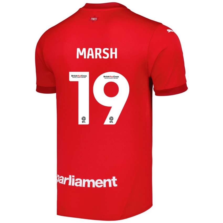 Niño Camiseta Aiden Marsh #19 Rojo 1ª Equipación 2024/25 La Camisa Chile