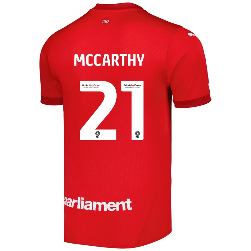 Niño Camiseta Conor Mccarthy #21 Rojo 1ª Equipación 2024/25 La Camisa Chile