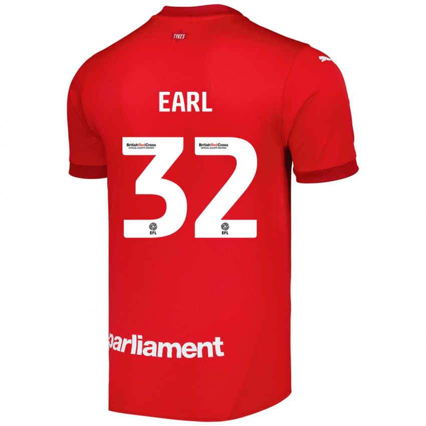 Niño Camiseta Josh Earl #32 Rojo 1ª Equipación 2024/25 La Camisa Chile