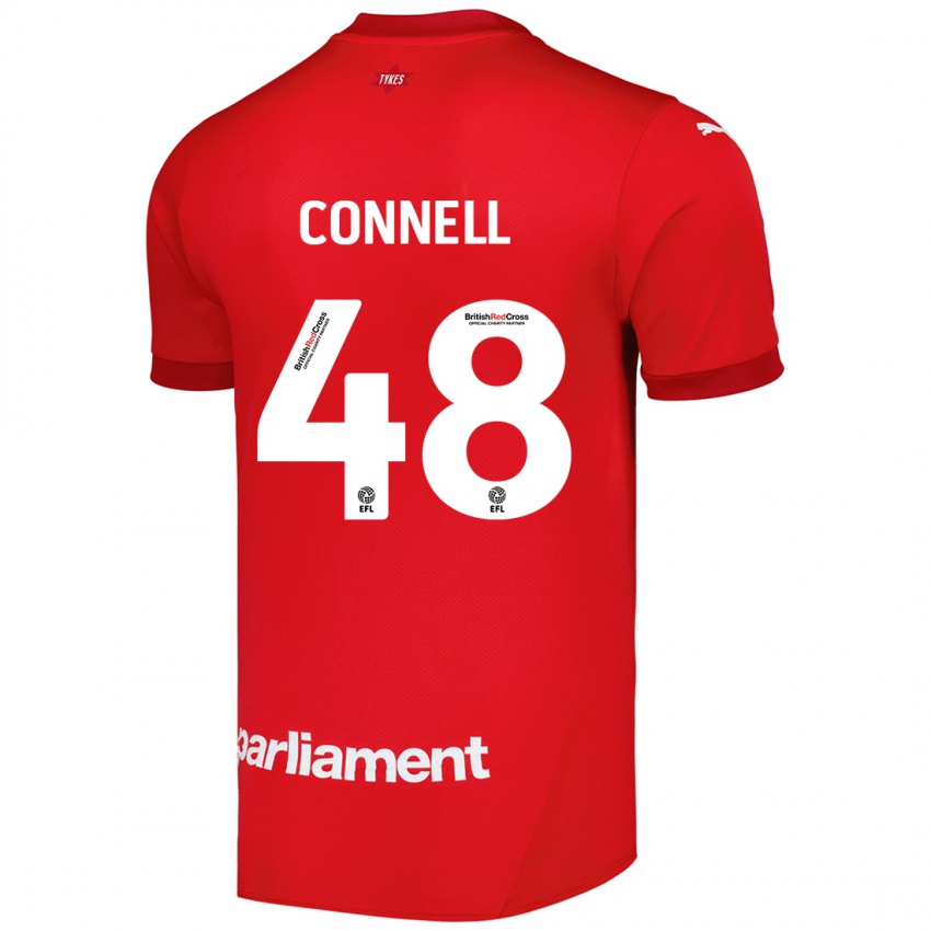 Niño Camiseta Luca Connell #48 Rojo 1ª Equipación 2024/25 La Camisa Chile