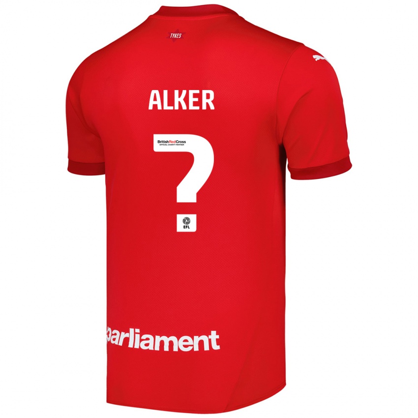 Niño Camiseta Luke Alker #0 Rojo 1ª Equipación 2024/25 La Camisa Chile