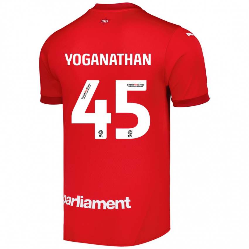 Niño Camiseta Vimal Yoganathan #45 Rojo 1ª Equipación 2024/25 La Camisa Chile