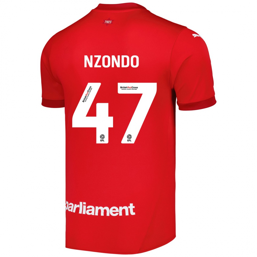 Niño Camiseta Emmaisa Nzondo #47 Rojo 1ª Equipación 2024/25 La Camisa Chile