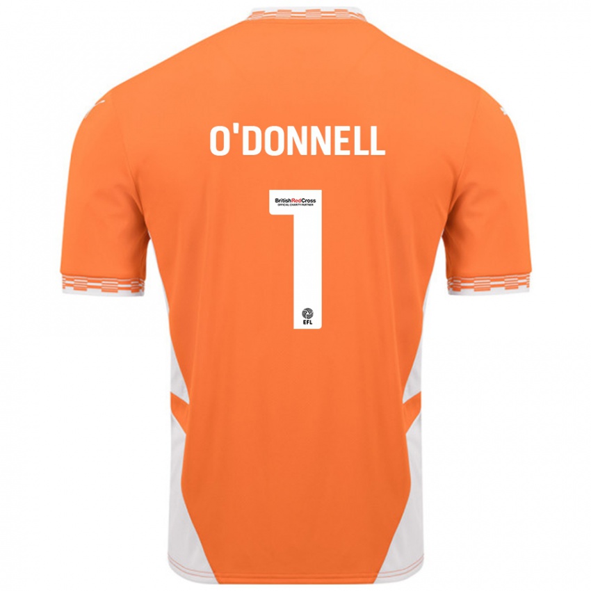 Niño Camiseta Richard O'donnell #1 Naranja Blanco 1ª Equipación 2024/25 La Camisa Chile