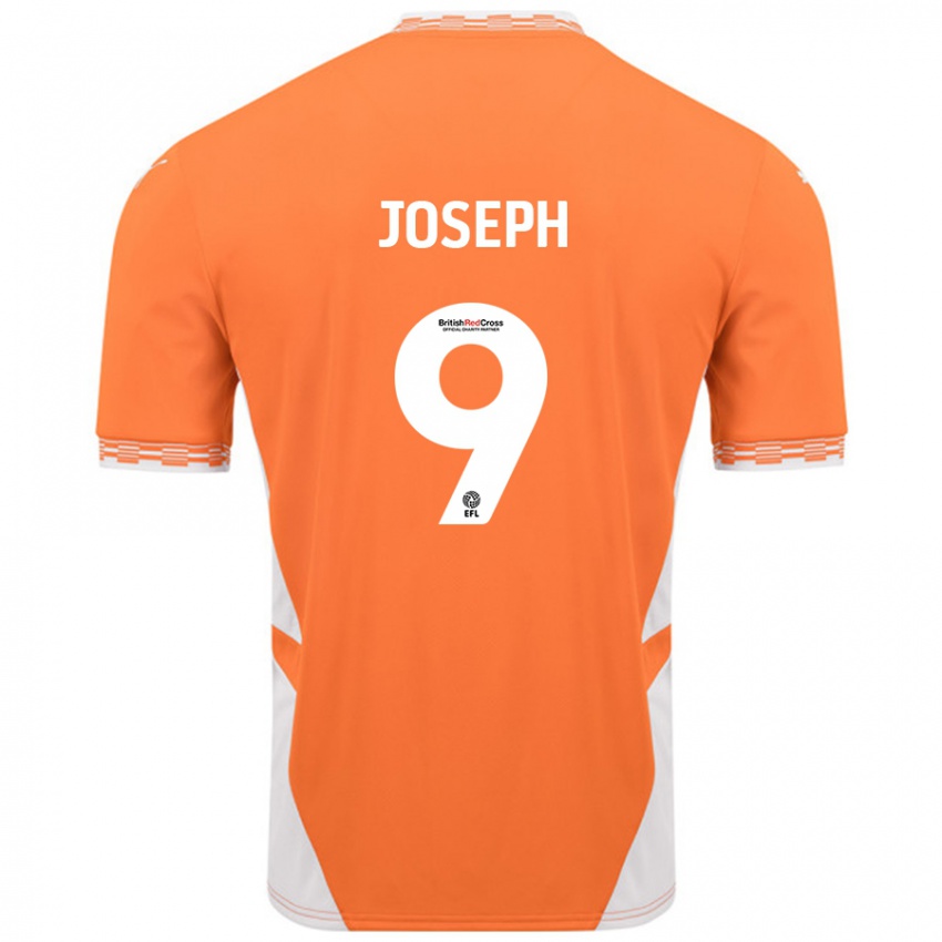 Niño Camiseta Kyle Joseph #9 Naranja Blanco 1ª Equipación 2024/25 La Camisa Chile