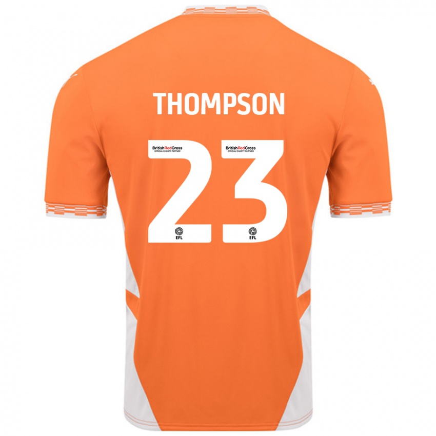 Niño Camiseta Dominic Thompson #23 Naranja Blanco 1ª Equipación 2024/25 La Camisa Chile