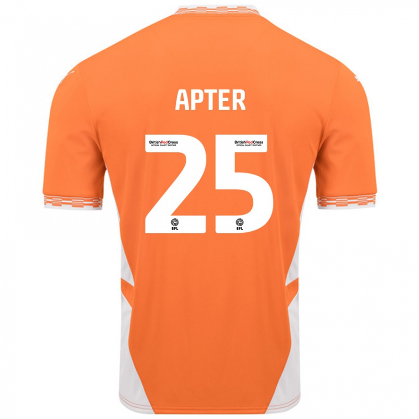 Niño Camiseta Rob Apter #25 Naranja Blanco 1ª Equipación 2024/25 La Camisa Chile