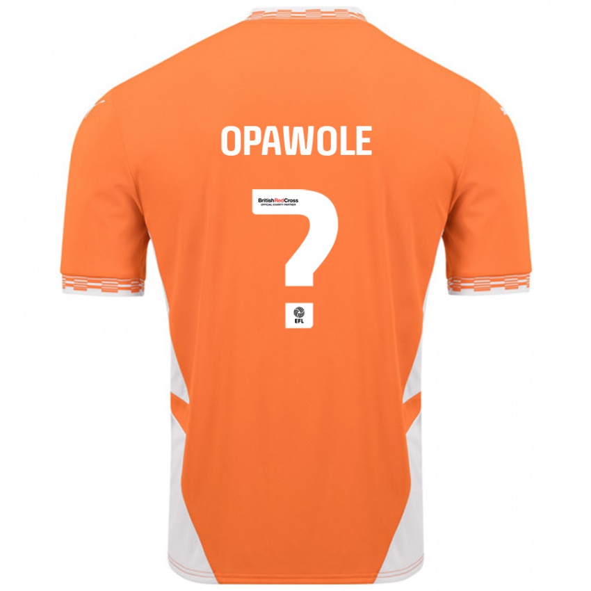 Niño Camiseta Johnson Opawole #0 Naranja Blanco 1ª Equipación 2024/25 La Camisa Chile