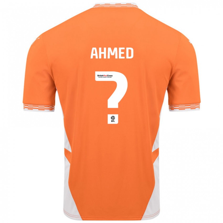 Niño Camiseta Jibran Ahmed #0 Naranja Blanco 1ª Equipación 2024/25 La Camisa Chile