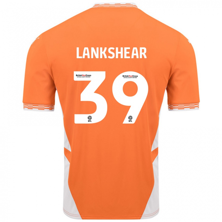 Niño Camiseta Alex Lankshear #39 Naranja Blanco 1ª Equipación 2024/25 La Camisa Chile