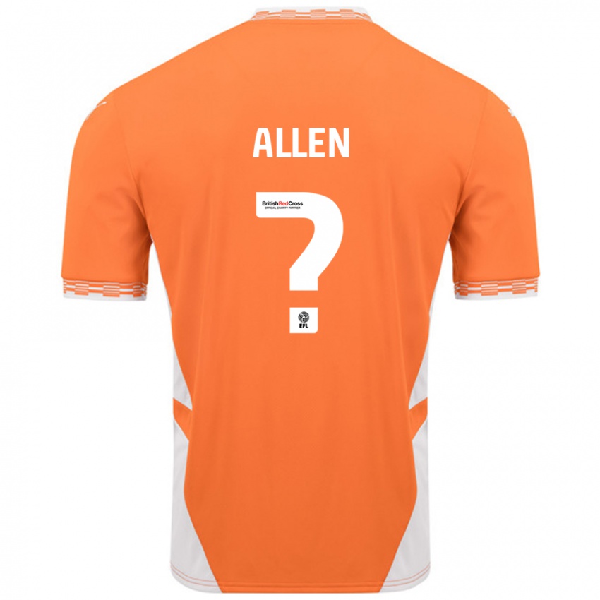 Niño Camiseta Karen Allen #0 Naranja Blanco 1ª Equipación 2024/25 La Camisa Chile