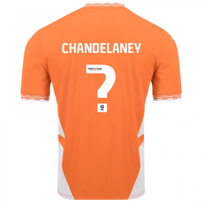 Niño Camiseta Yulan Chandelaney #0 Naranja Blanco 1ª Equipación 2024/25 La Camisa Chile