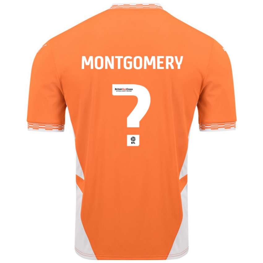 Niño Camiseta Aleysha Montgomery #0 Naranja Blanco 1ª Equipación 2024/25 La Camisa Chile