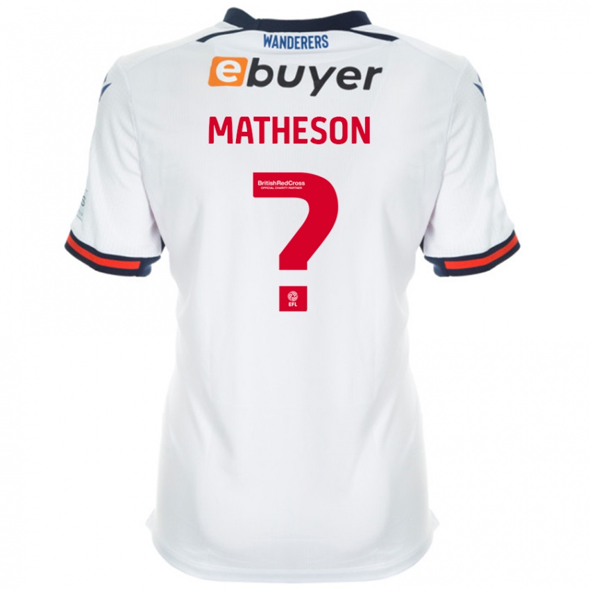 Niño Camiseta Luke Matheson #0 Blanco 1ª Equipación 2024/25 La Camisa Chile