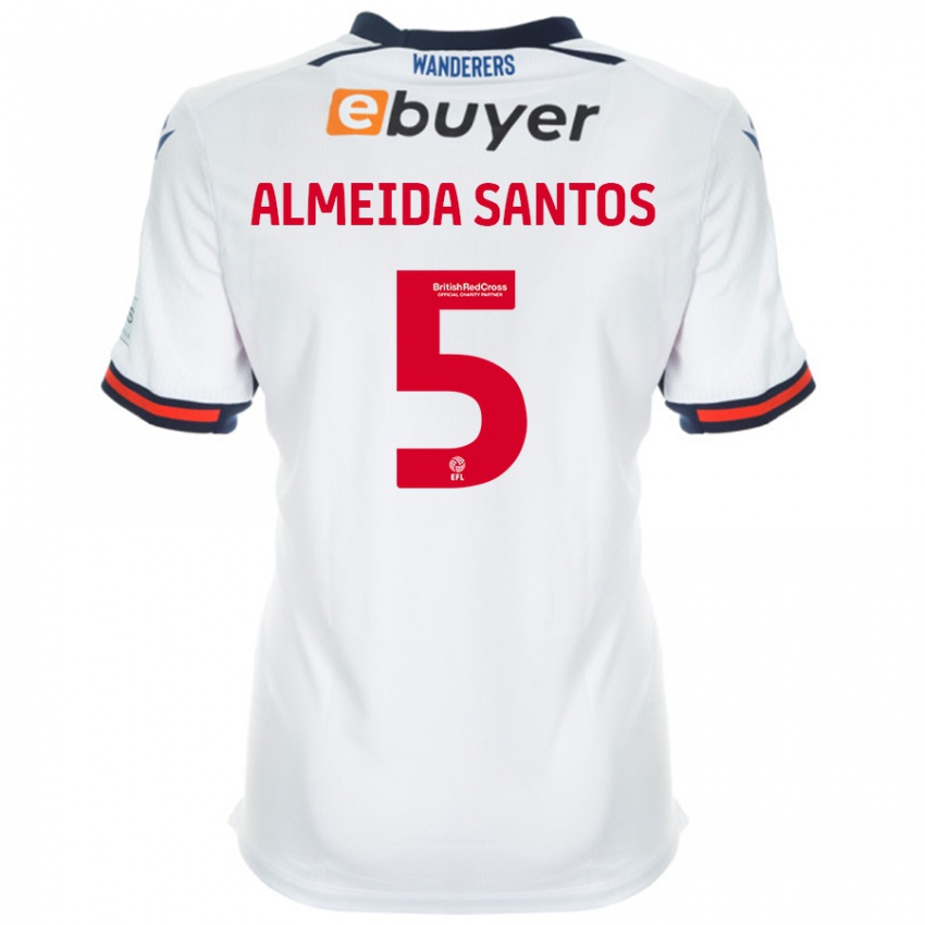 Niño Camiseta Ricardo Santos #5 Blanco 1ª Equipación 2024/25 La Camisa Chile