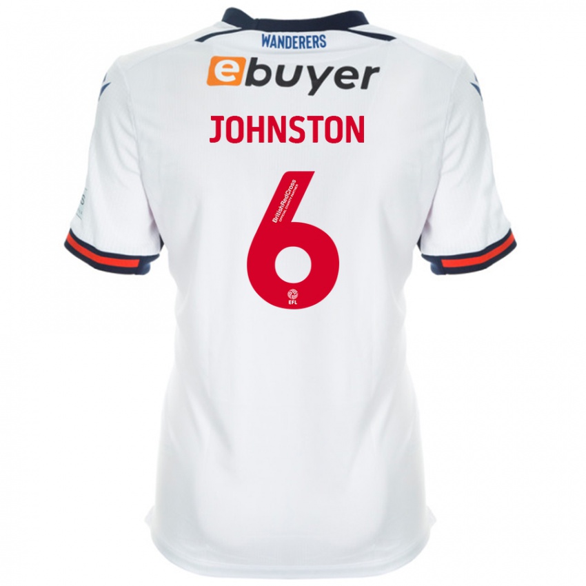 Niño Camiseta George Johnston #6 Blanco 1ª Equipación 2024/25 La Camisa Chile