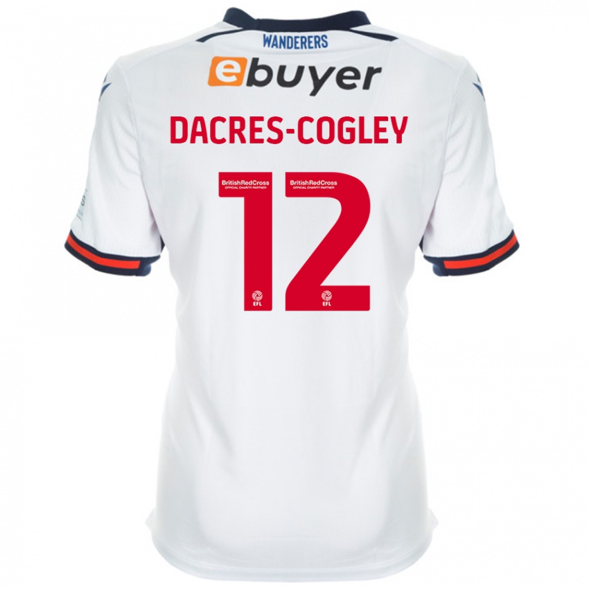 Niño Camiseta Josh Dacres-Cogley #12 Blanco 1ª Equipación 2024/25 La Camisa Chile