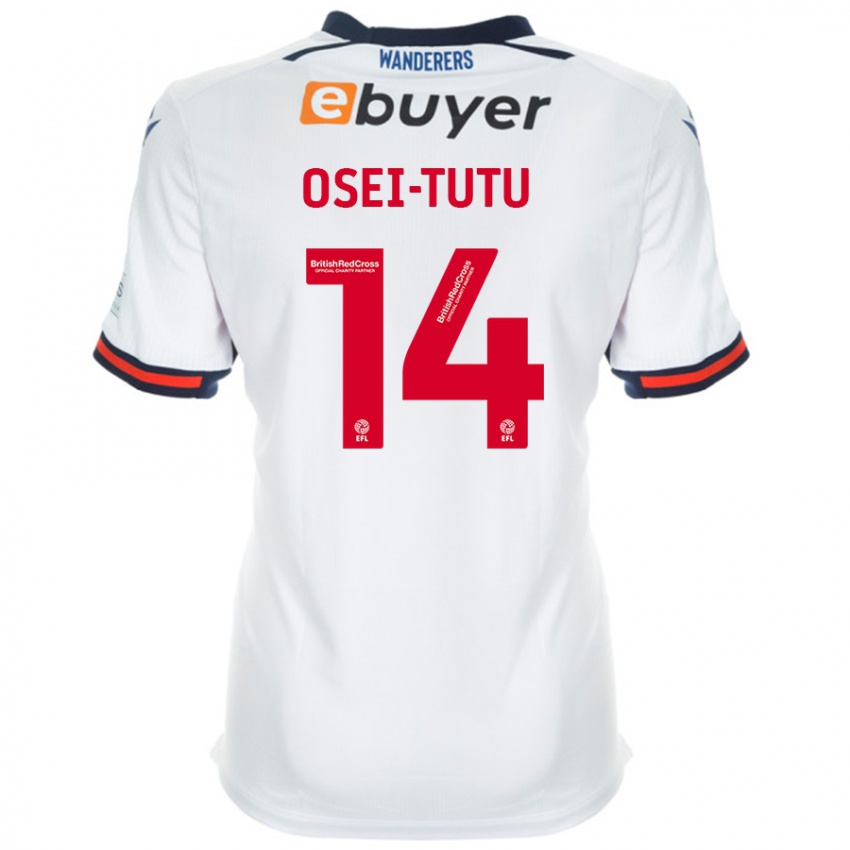 Niño Camiseta Jordi Osei-Tutu #14 Blanco 1ª Equipación 2024/25 La Camisa Chile