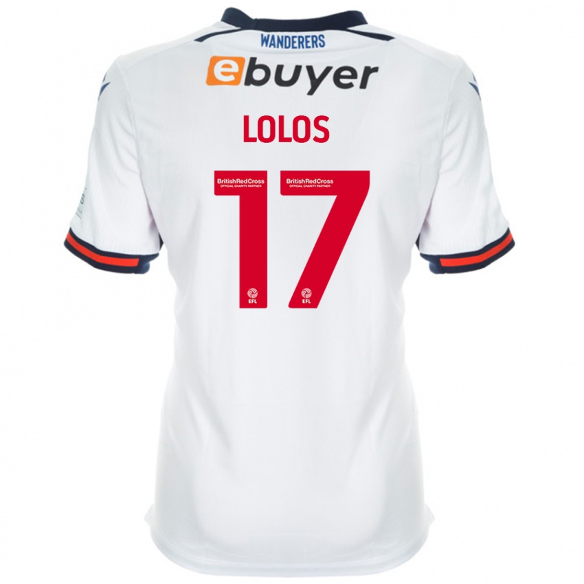 Niño Camiseta Klaidi Lolos #17 Blanco 1ª Equipación 2024/25 La Camisa Chile