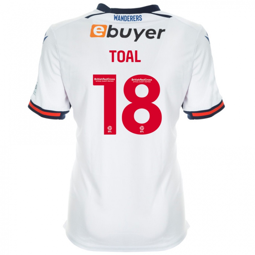 Niño Camiseta Eoin Toal #18 Blanco 1ª Equipación 2024/25 La Camisa Chile