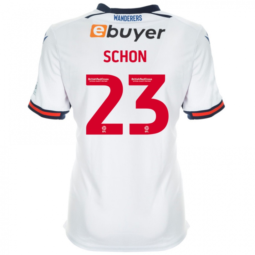 Niño Camiseta Szabolcs Schön #23 Blanco 1ª Equipación 2024/25 La Camisa Chile