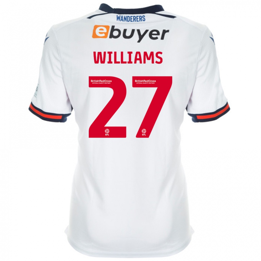 Niño Camiseta Randell Williams #27 Blanco 1ª Equipación 2024/25 La Camisa Chile