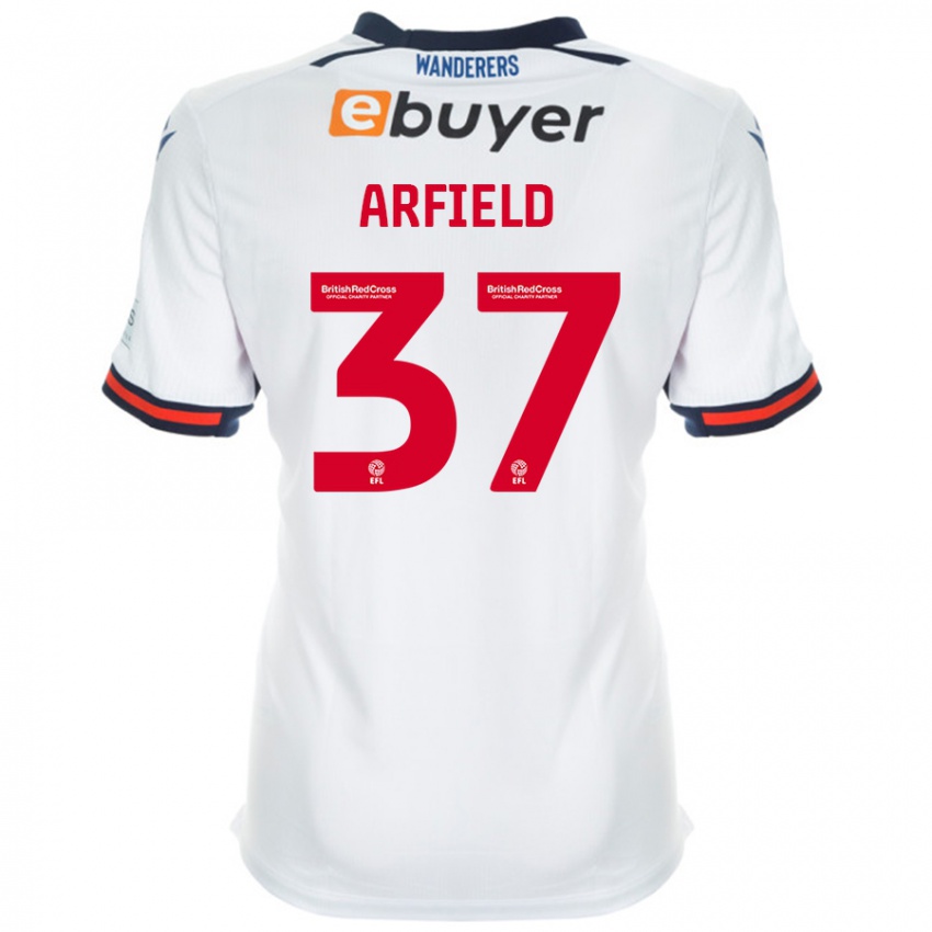 Niño Camiseta Scott Arfield #37 Blanco 1ª Equipación 2024/25 La Camisa Chile