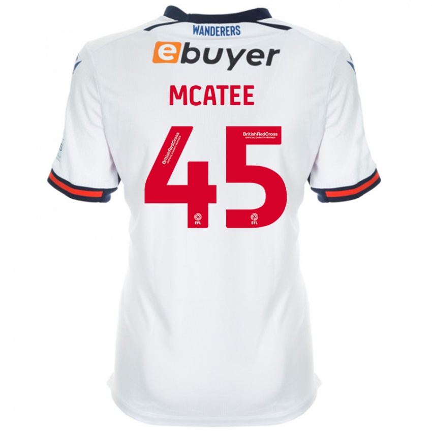 Niño Camiseta John Mcatee #45 Blanco 1ª Equipación 2024/25 La Camisa Chile