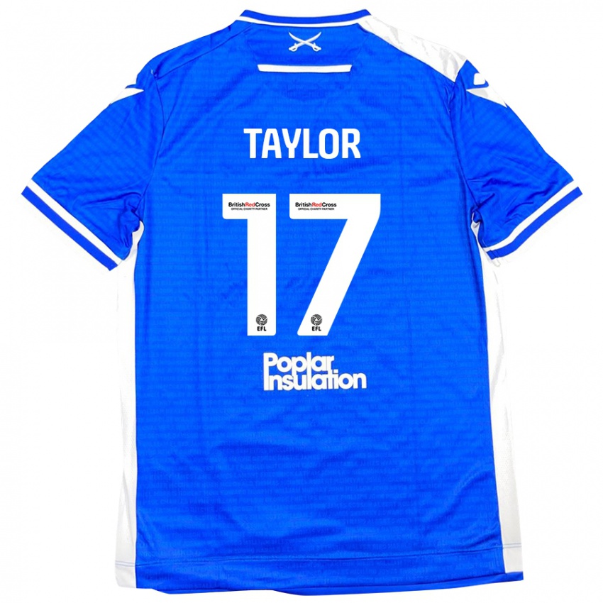 Niño Camiseta Connor Taylor #17 Azul Blanco 1ª Equipación 2024/25 La Camisa Chile