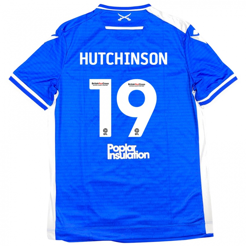 Niño Camiseta Isaac Hutchinson #19 Azul Blanco 1ª Equipación 2024/25 La Camisa Chile