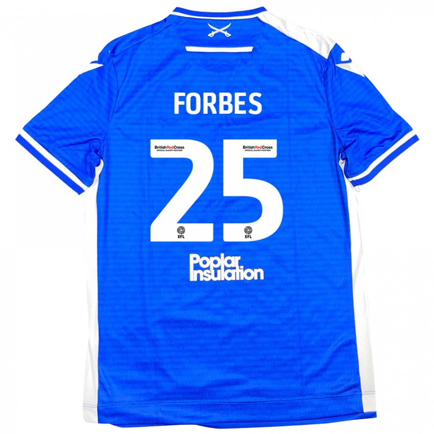 Niño Camiseta Michael Forbes #25 Azul Blanco 1ª Equipación 2024/25 La Camisa Chile