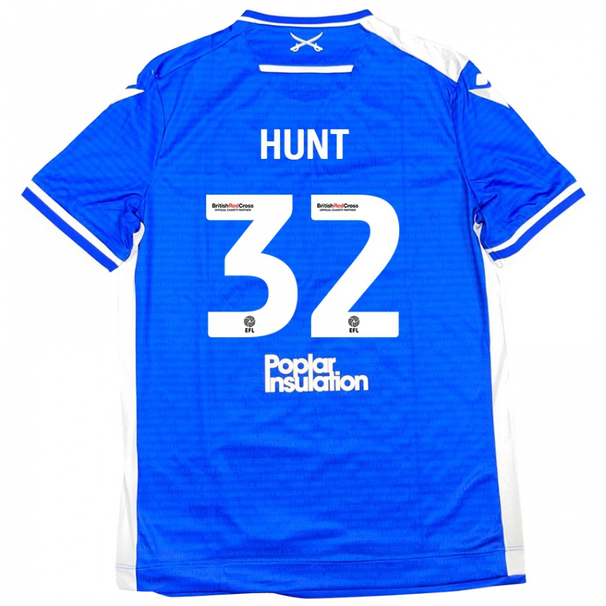 Niño Camiseta Jack Hunt #32 Azul Blanco 1ª Equipación 2024/25 La Camisa Chile