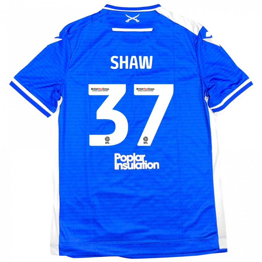 Niño Camiseta Kofi Shaw #37 Azul Blanco 1ª Equipación 2024/25 La Camisa Chile