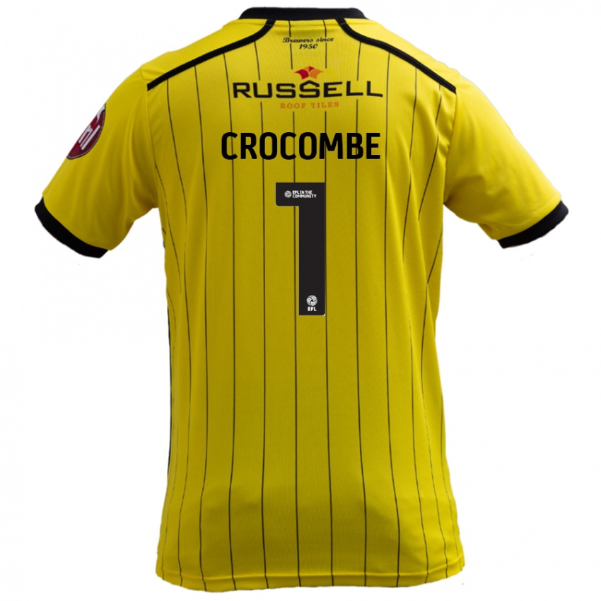 Niño Camiseta Max Crocombe #1 Amarillo 1ª Equipación 2024/25 La Camisa Chile