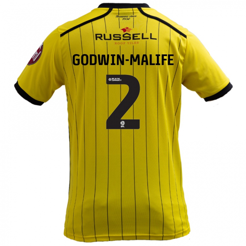 Niño Camiseta Udoka Godwin-Malife #2 Amarillo 1ª Equipación 2024/25 La Camisa Chile