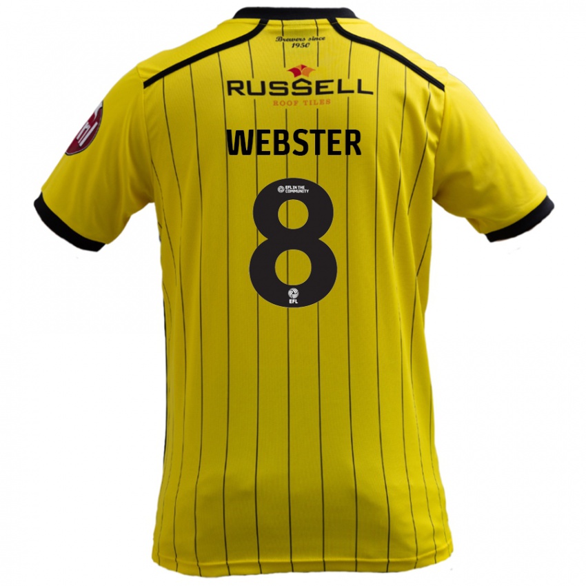 Niño Camiseta Charlie Webster #8 Amarillo 1ª Equipación 2024/25 La Camisa Chile