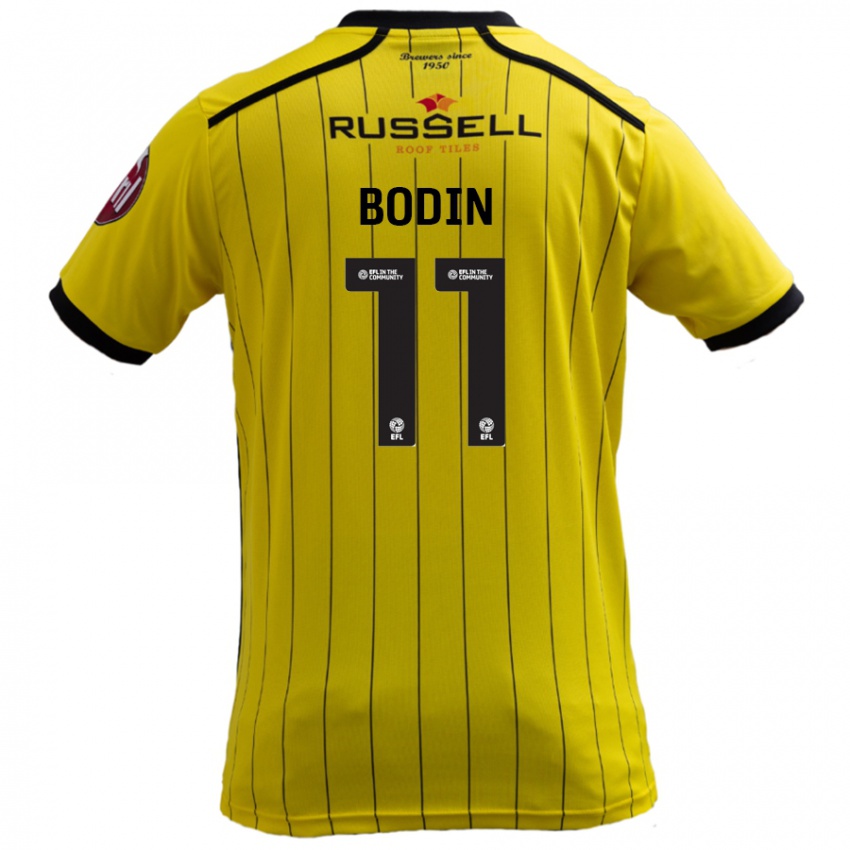 Niño Camiseta Billy Bodin #11 Amarillo 1ª Equipación 2024/25 La Camisa Chile