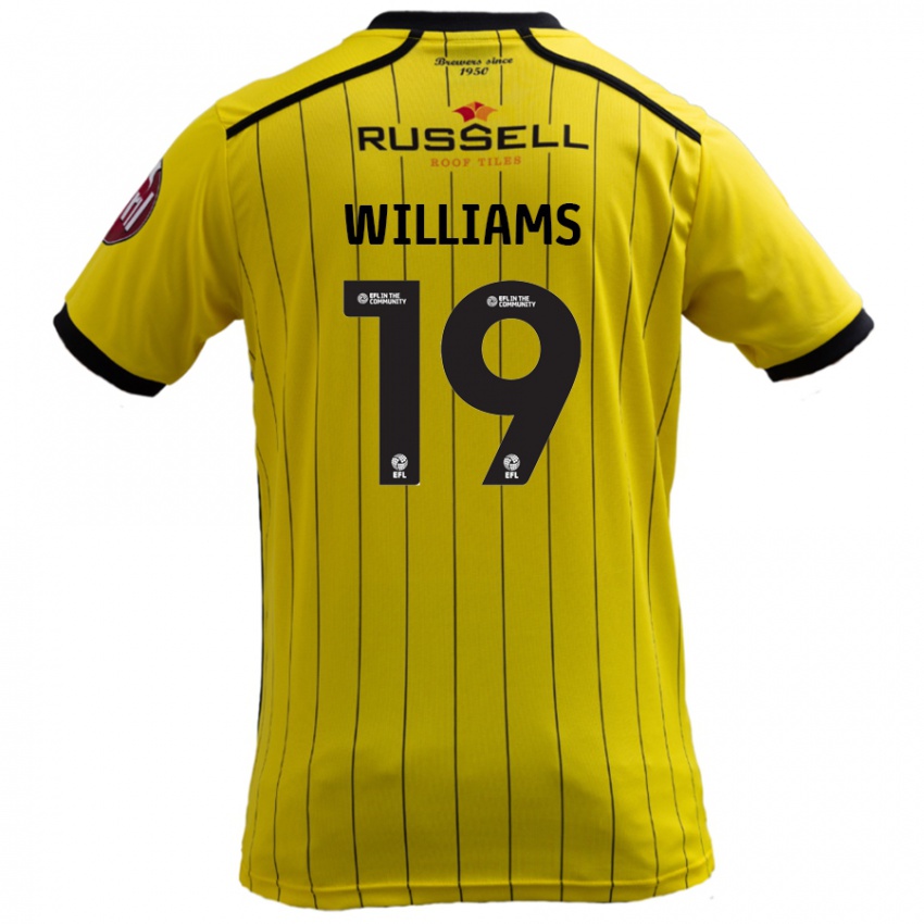 Niño Camiseta Dylan Williams #19 Amarillo 1ª Equipación 2024/25 La Camisa Chile