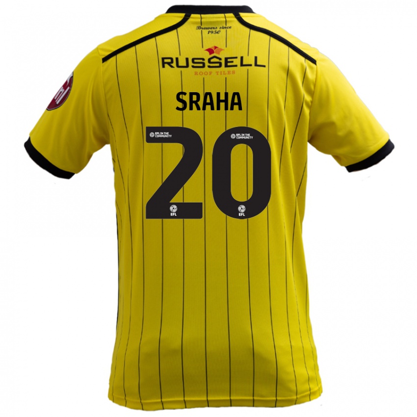 Niño Camiseta Jason Sraha #20 Amarillo 1ª Equipación 2024/25 La Camisa Chile