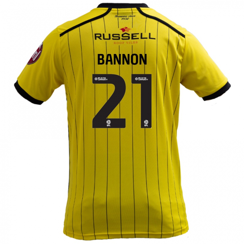 Niño Camiseta Alex Bannon #21 Amarillo 1ª Equipación 2024/25 La Camisa Chile