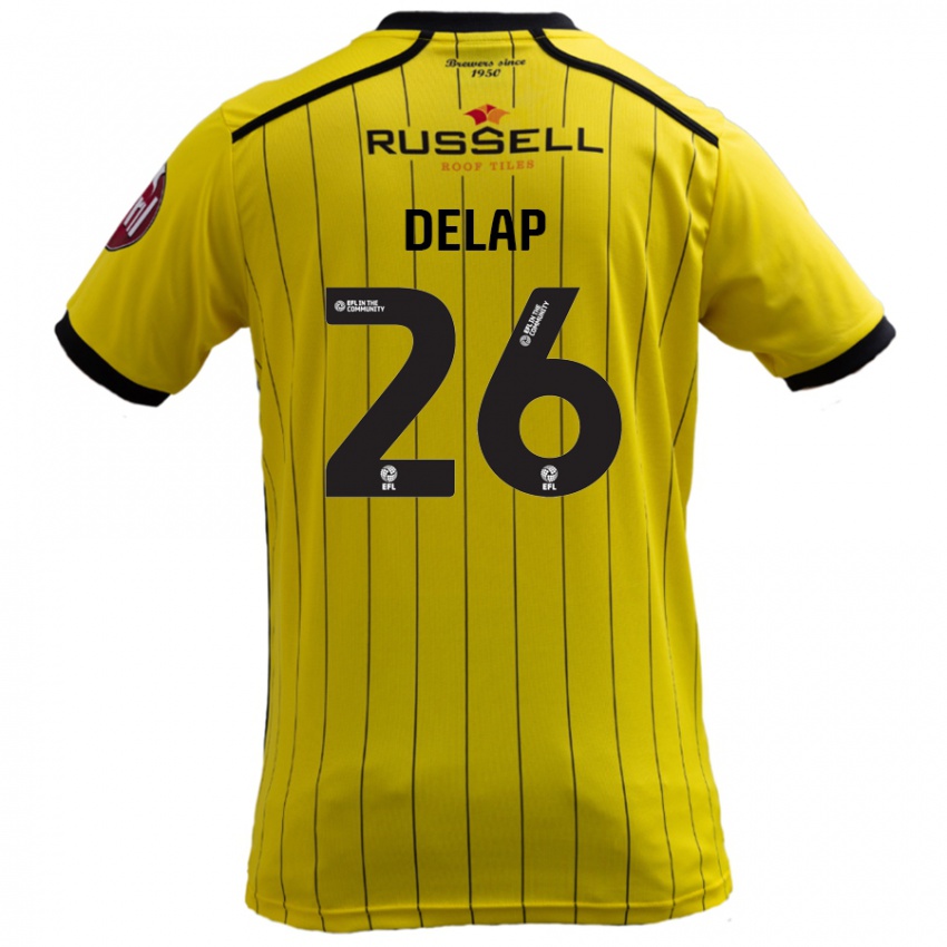 Niño Camiseta Finn Delap #26 Amarillo 1ª Equipación 2024/25 La Camisa Chile