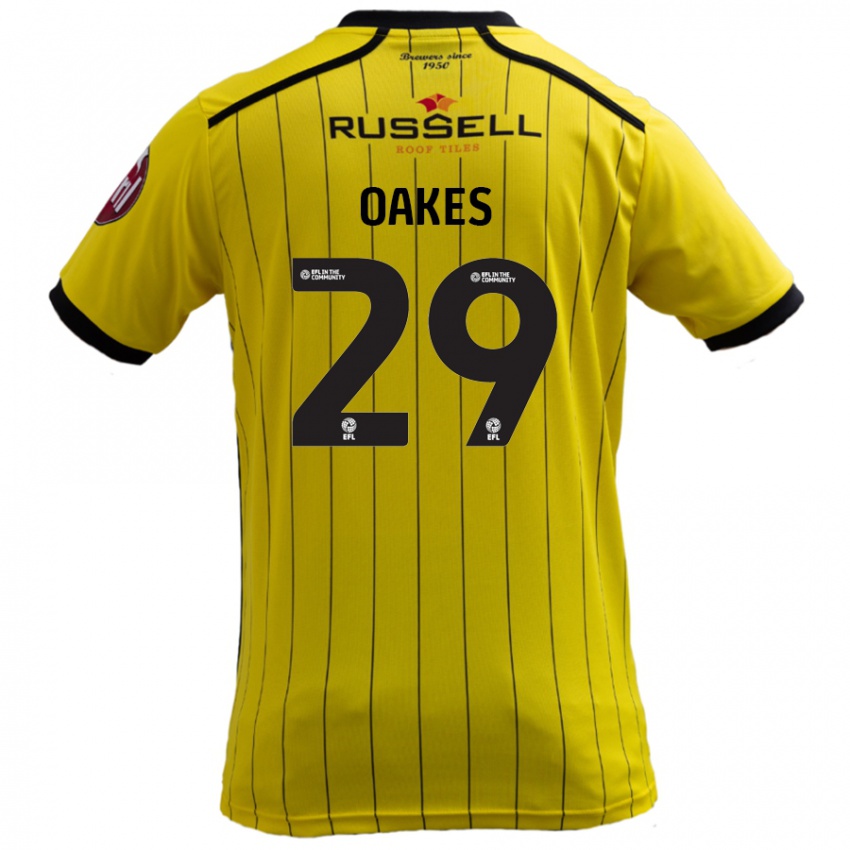 Niño Camiseta Toby Oakes #29 Amarillo 1ª Equipación 2024/25 La Camisa Chile