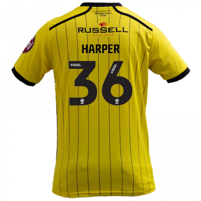 Niño Camiseta Rekeem Harper #36 Amarillo 1ª Equipación 2024/25 La Camisa Chile