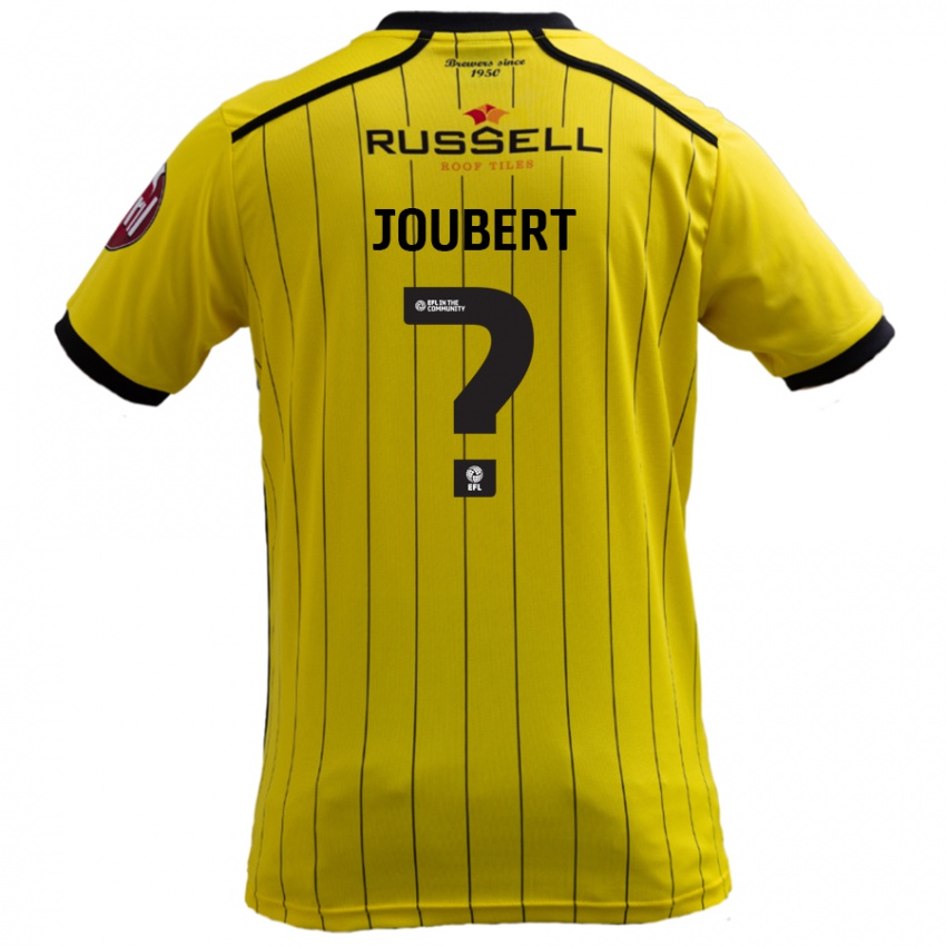 Niño Camiseta Lucas Joubert #0 Amarillo 1ª Equipación 2024/25 La Camisa Chile