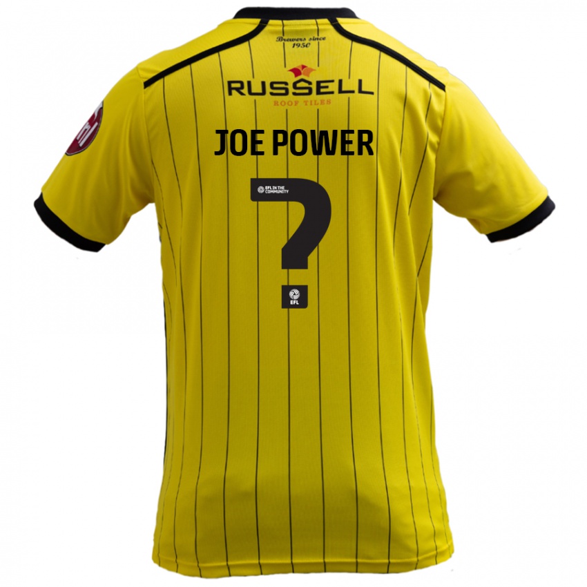 Niño Camiseta John Joe Power #0 Amarillo 1ª Equipación 2024/25 La Camisa Chile