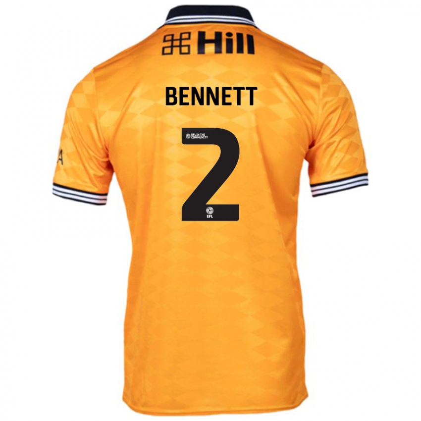 Niño Camiseta Liam Bennett #2 Naranja 1ª Equipación 2024/25 La Camisa Chile